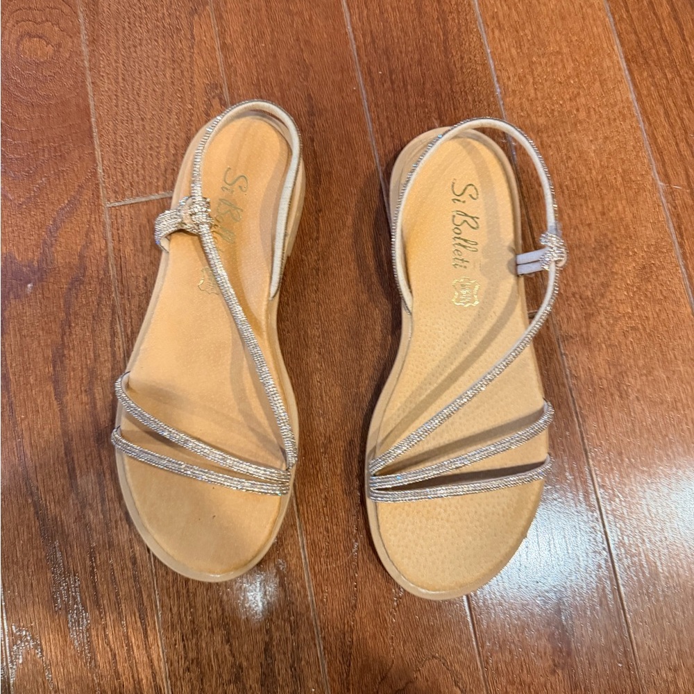Metallic Strappy Women's Sandals size 39